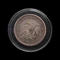 An 1860-O Seated Liberty $1 Coin
