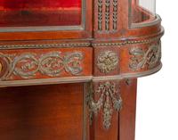 A Fine French Carved Mahogany Gilt Bronze Mounted and Glazed Curio Cabinet on Stand — CIRCA 1890