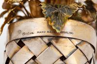 A Cartier Silver-Gilt and Enameled Flower Basket