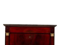 An Empire Mahogany Slate Top Secrétaire à Abbatant