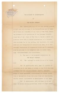 [WRIGHT BROTHERS]. WRIGHT, Wilbur (1867-1912) -- WRIGHT, Orville (1871-1948). Typed document signed ("Wilbur Wright", "Orville Wright", "George A. Steves", "Henry S. Hooker", "Alpheus F. Barnes"), New York, NY, 18 November 1909.
