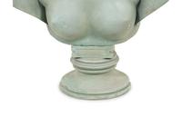 A Green Painted Composition Bust of Aphrodite