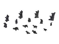 Assortment of Blackware Pottery Animals