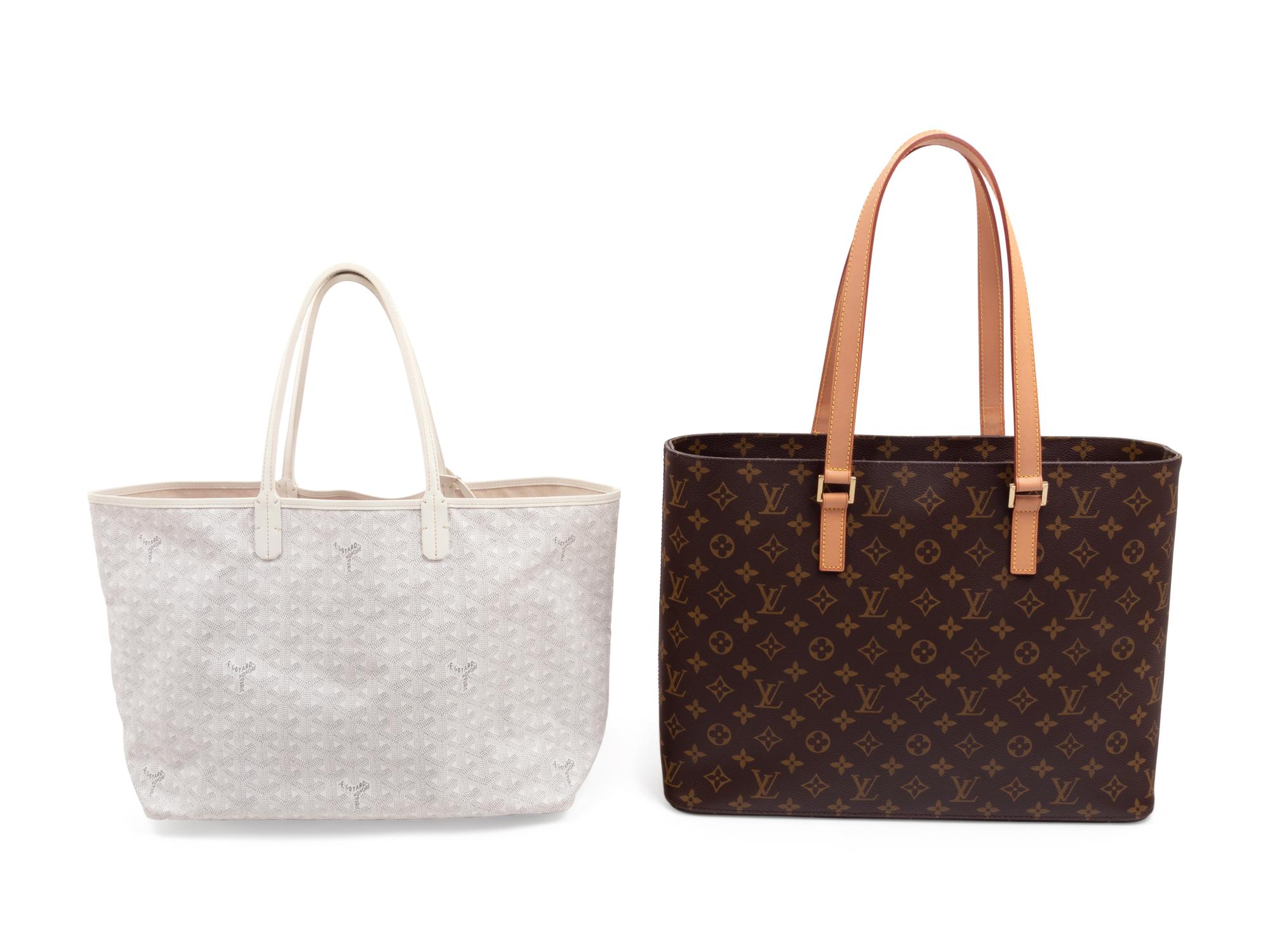 Two Designer Tote Bags: One Louis Vuitton, One Goyard