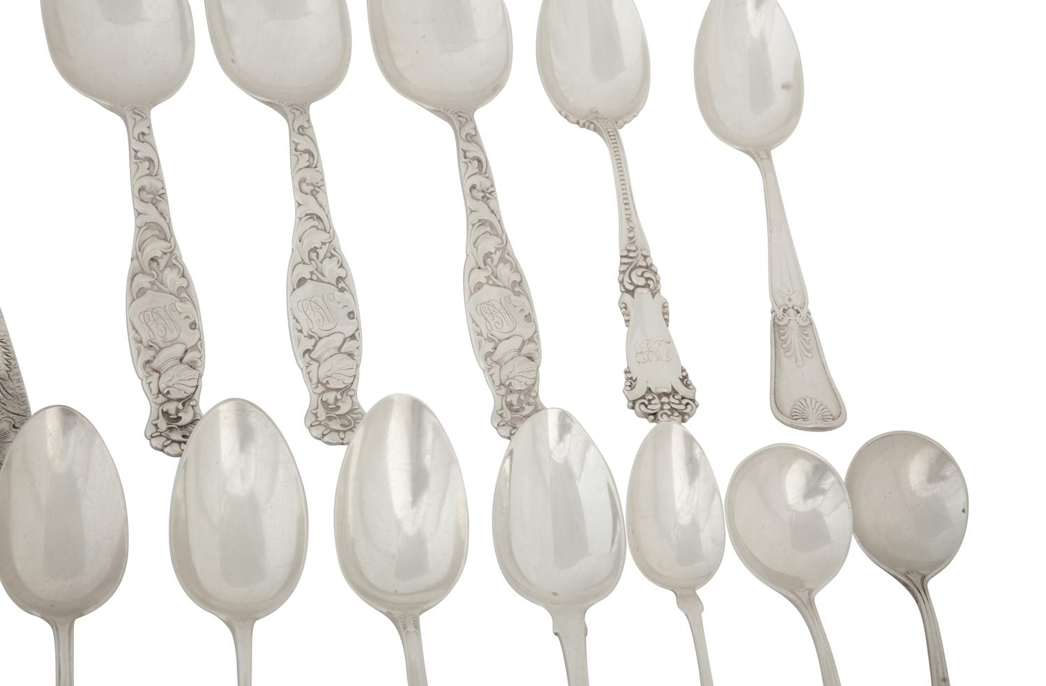 An Assorted Group of American Silver Flatware