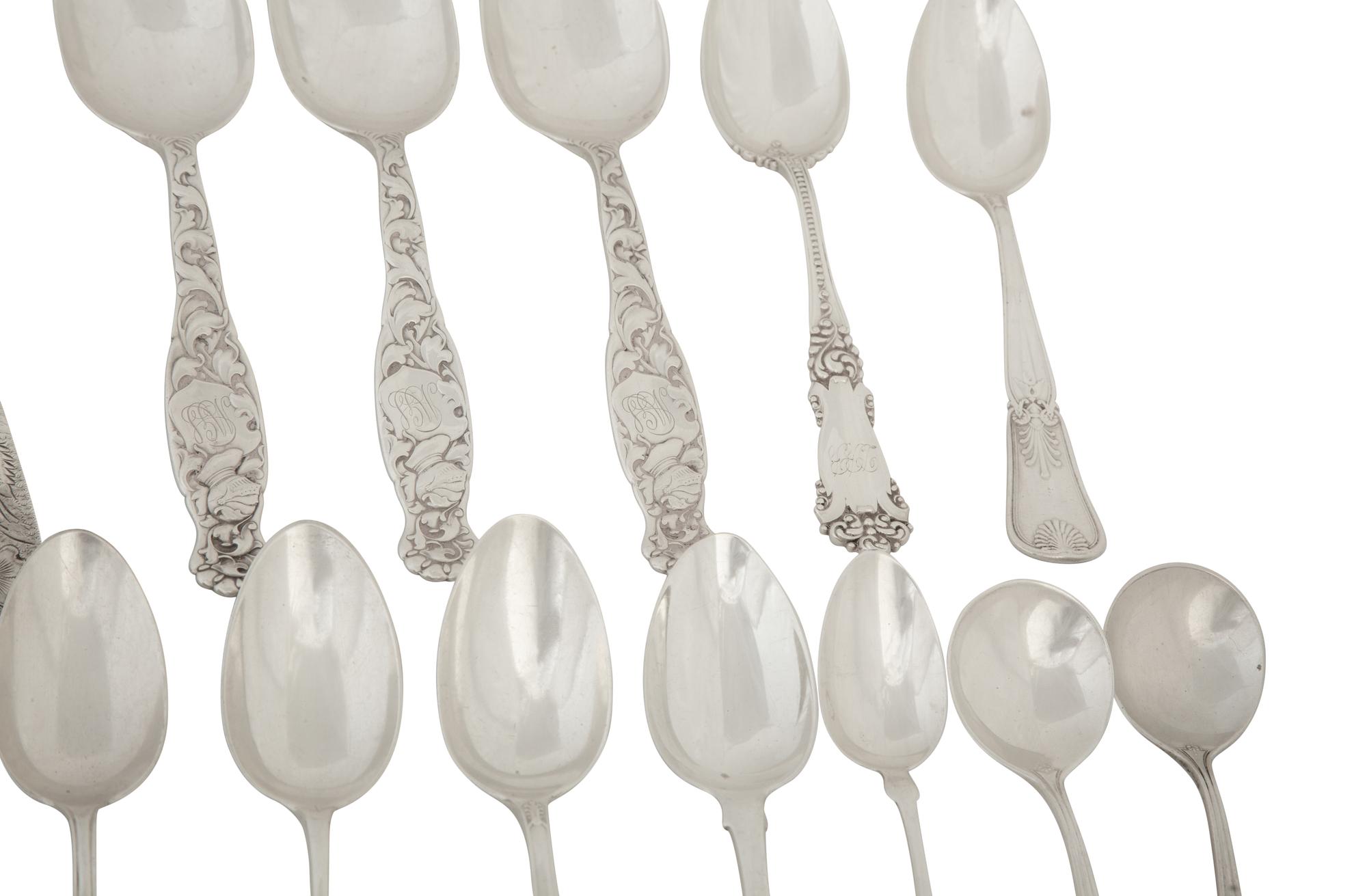 An Assorted Group of American Silver Flatware