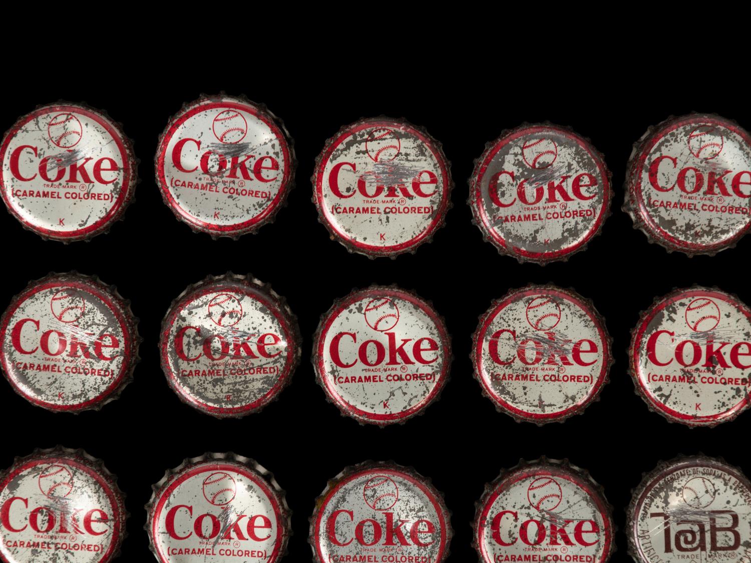 A Group of 41 1968 New York Yankees and New York Mets Coke Bottle Caps (Including Mickey Mantle),