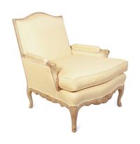 A Pair of Louis XV Style Gray-Painted Bergères