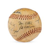 A 1949 Newport News Dodgers Team Signed Autograph Baseball