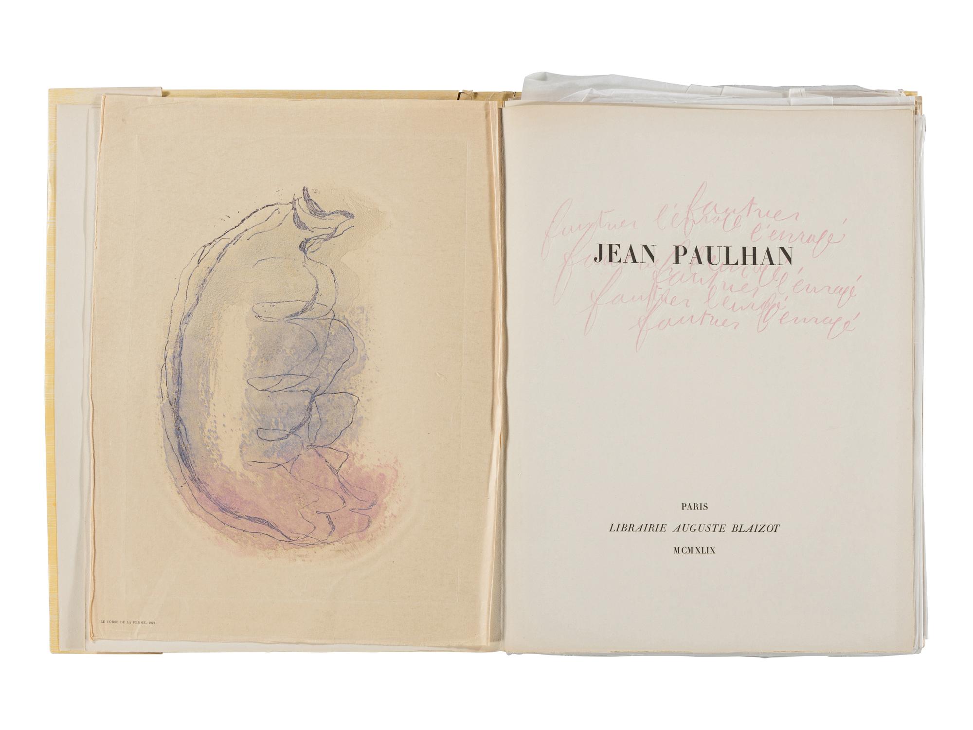[FAUTRIER, Jean and Jean Paulhan]