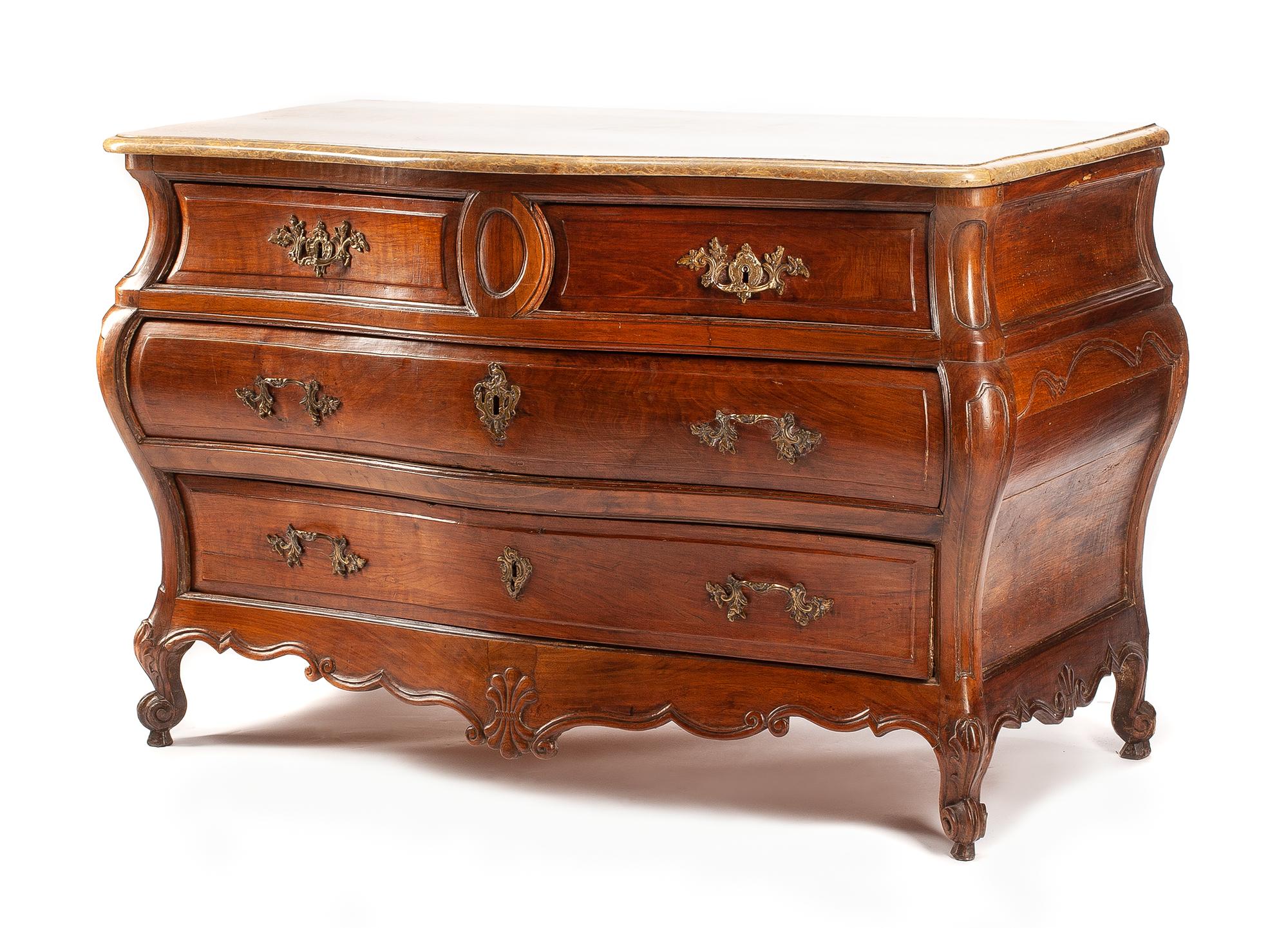 A French Provincial Walnut Commode Height 34 x width 52 x depth 24 inches. — 18TH CENTURY