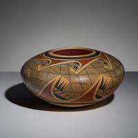 Fannie Nampeyo (Hopi-Tewa, 1900-1987) — Polychrome Pottery Jar, with Migration Pattern