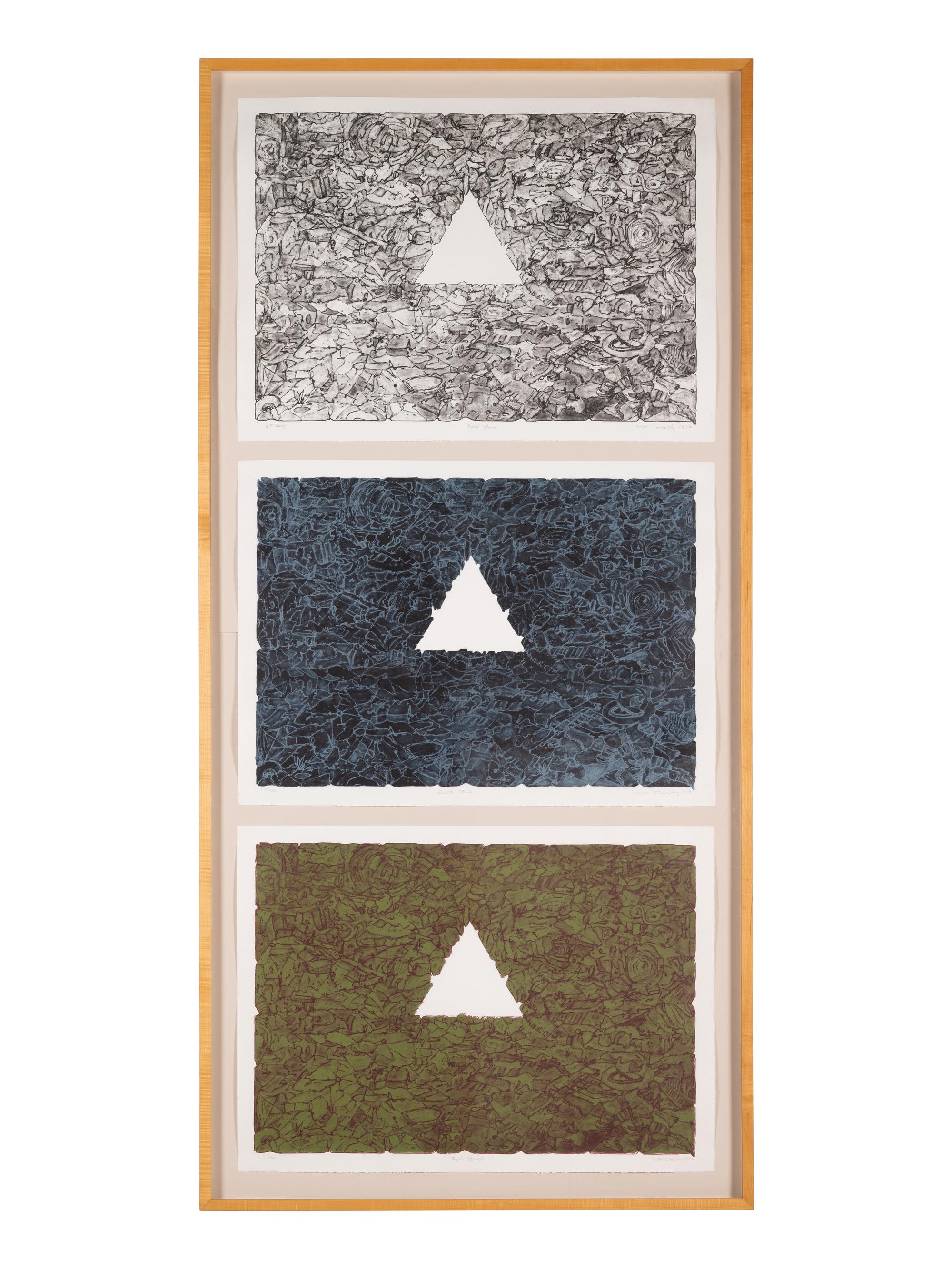 Field Stone, Feels Tone, Feel Stoned (complete group of three prints)