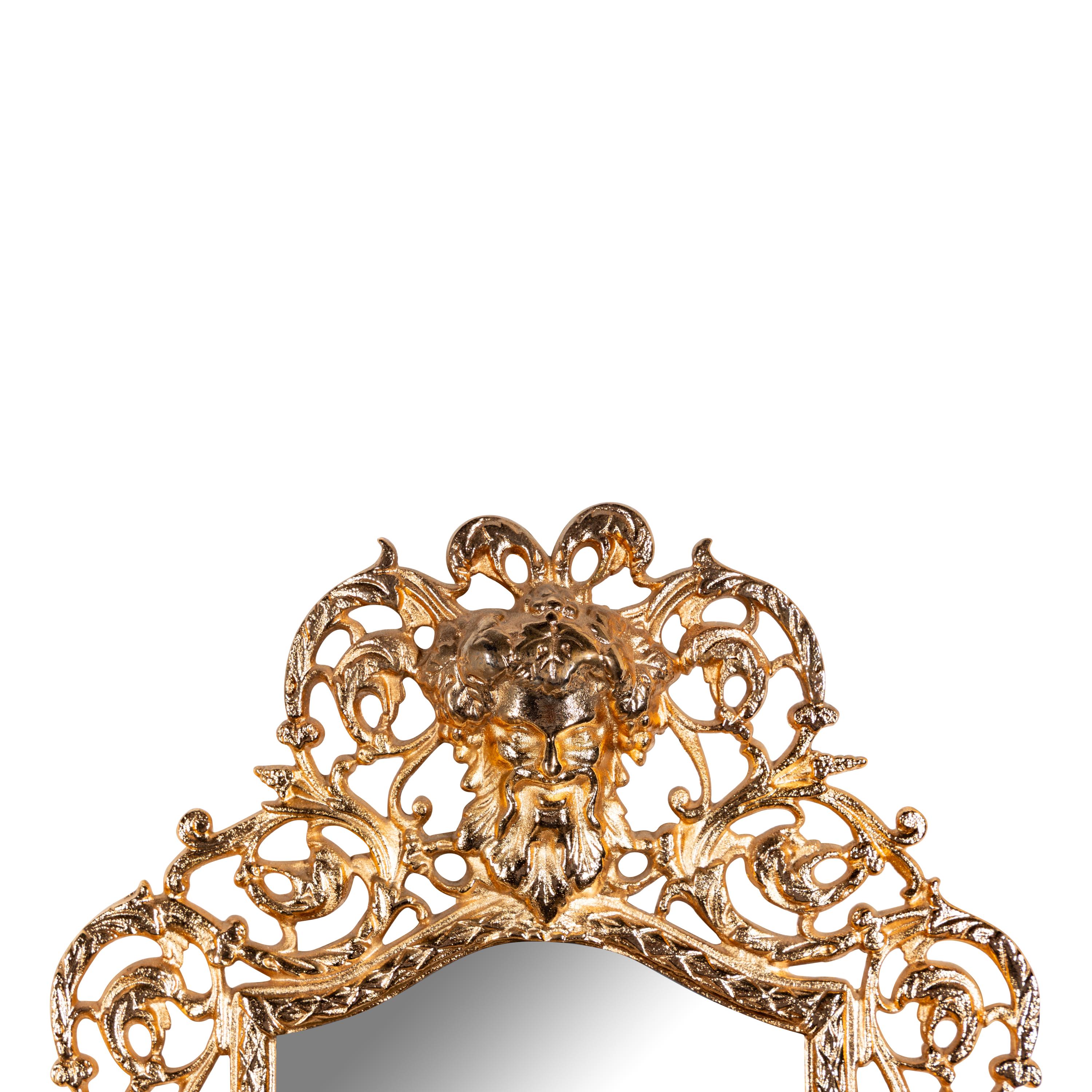 A Pair of Neoclassical Gilt Metal Girandole Mirrors