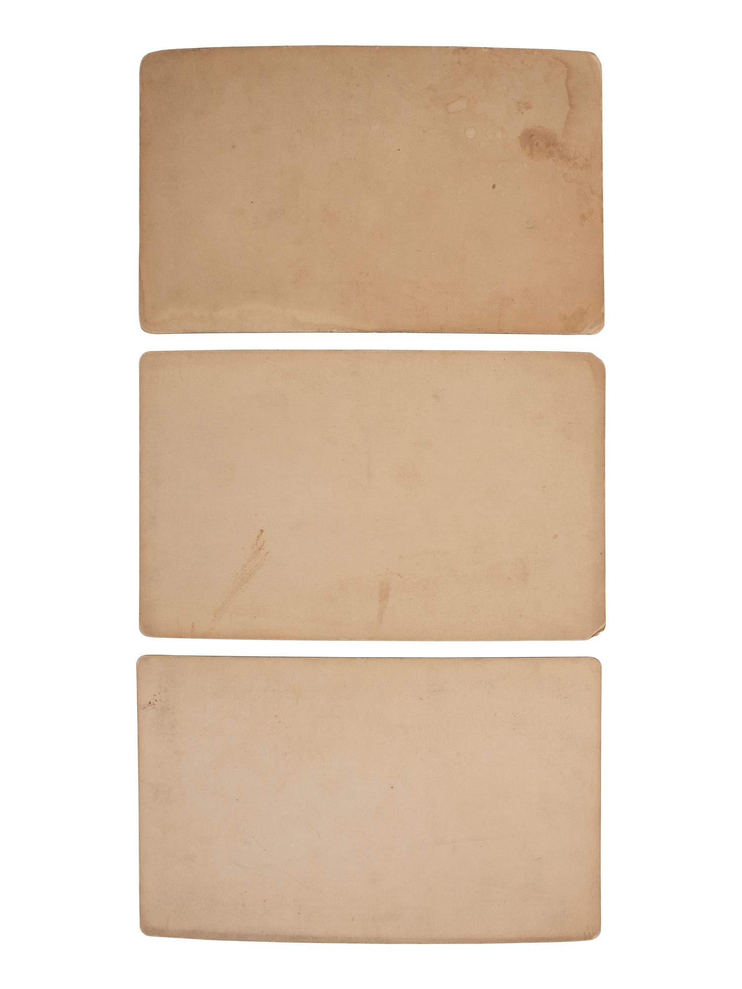 [NATIVE AMERICANS]. A group of 3 boudoir photographs of Cheyenne and Arapaho Indians at Fort Reno, Oklahoma Territory, comprising: