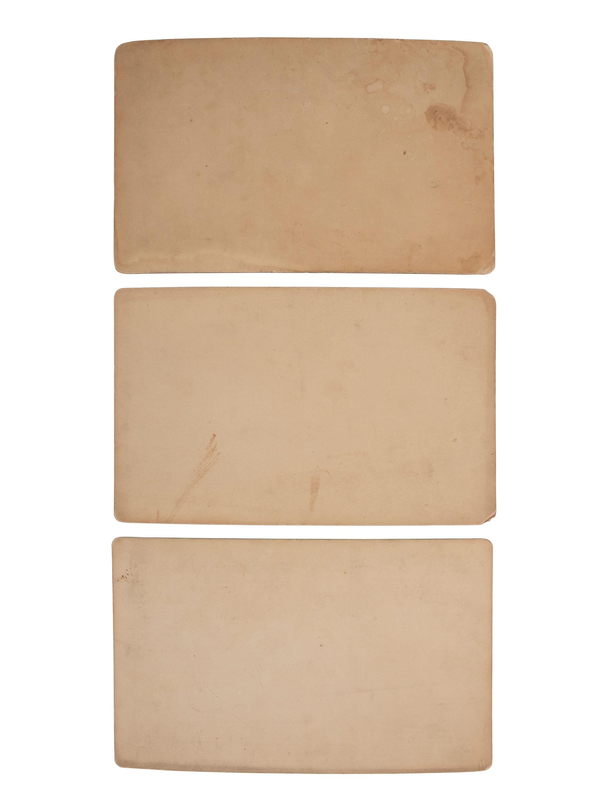 [NATIVE AMERICANS]. A group of 3 boudoir photographs of Cheyenne and Arapaho Indians at Fort Reno, Oklahoma Territory, comprising: