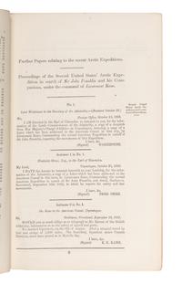 [BRITISH PARLIAMENTARY PAPERS]. Further Papers Relative to the Recent Arctic Expeditions in Search of Sir J. Franklin, and the Crews of Her Majesty's Ships "Erebus" and "Terror" . London: Harrison and Sons, 1856.