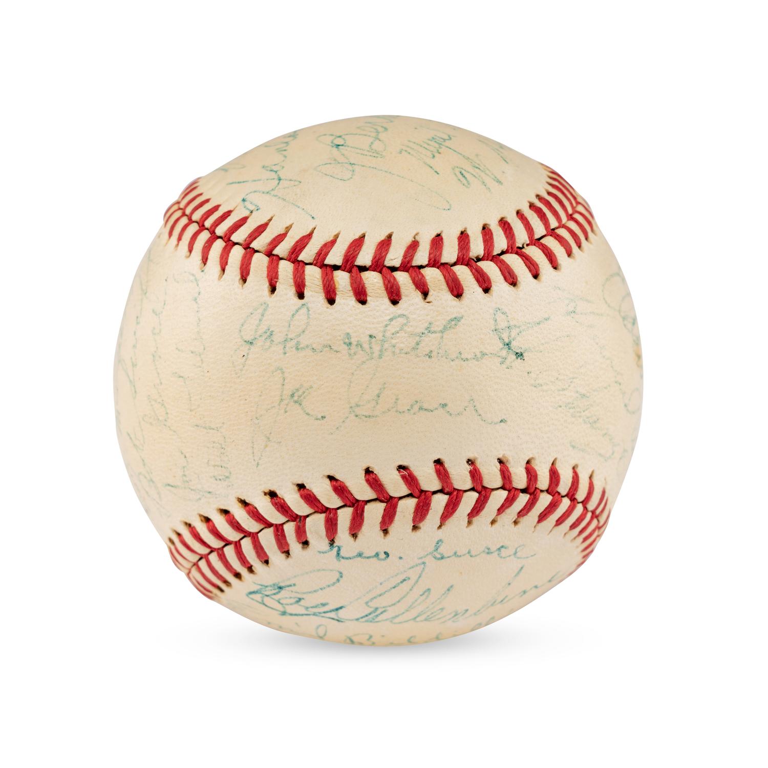 A 1940 St. Louis Browns Team Signed Autograph Baseball
