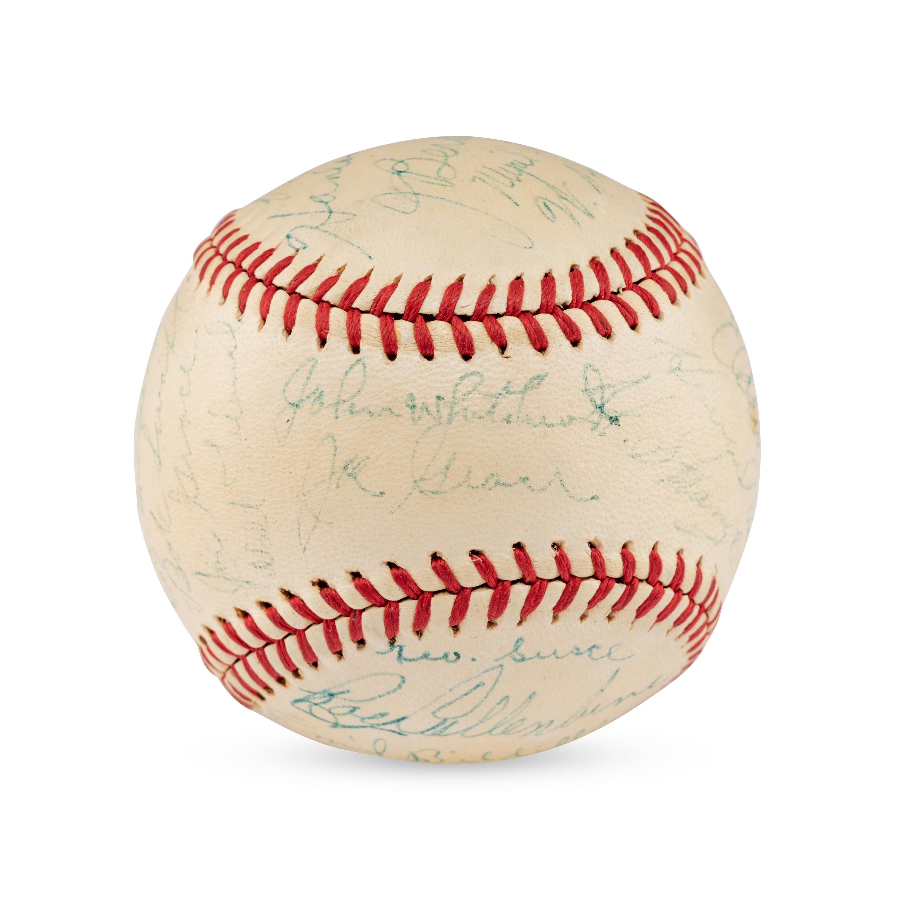 A 1940 St. Louis Browns Team Signed Autograph Baseball