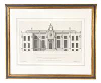 A Set of Six English Architectural Engravings, Height of plate 9 3/4 x width 14 3/4 inches.