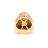 GOLDEN SOUTH SEA CULTURED PEARL AND DIAMOND RING
