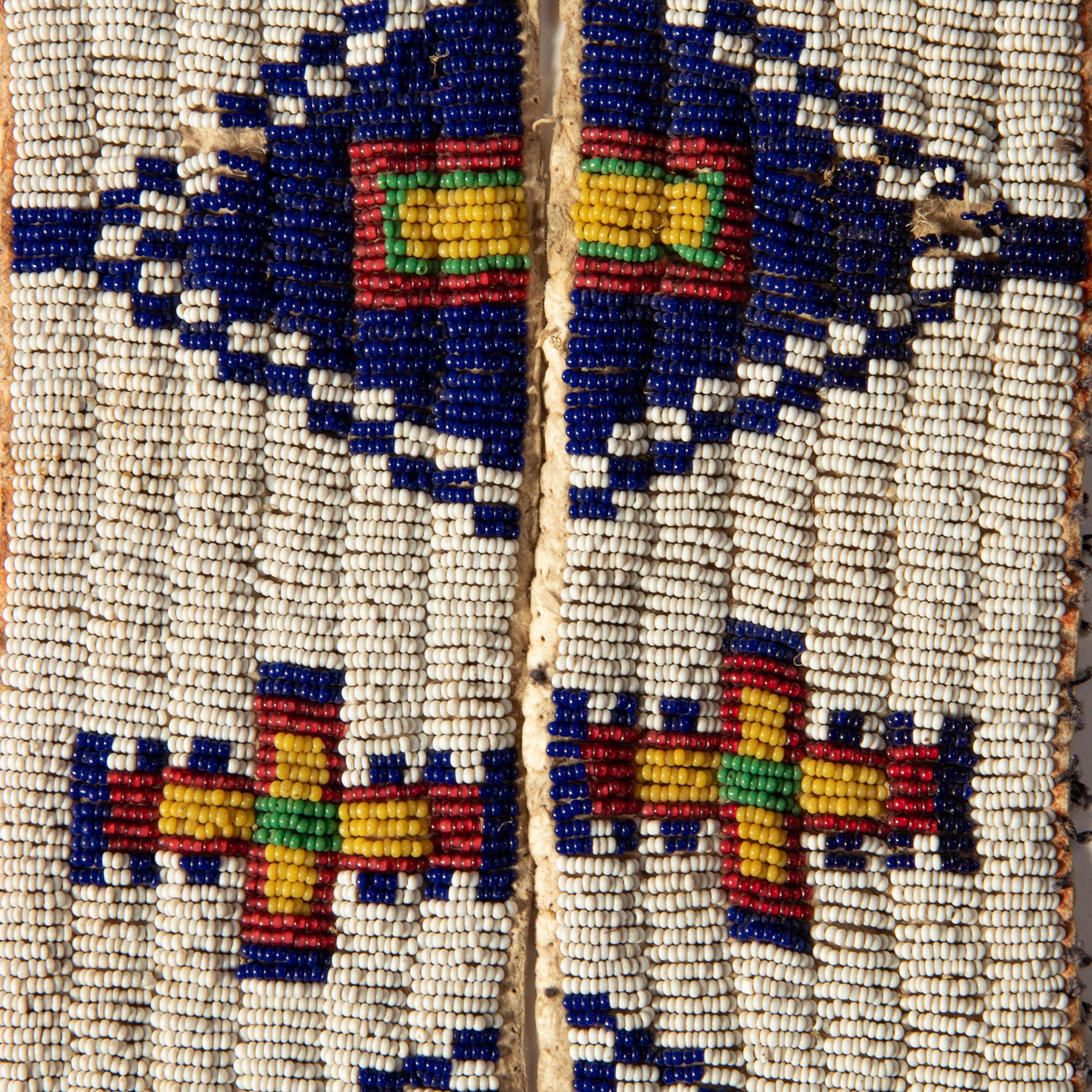 Sioux Beaded Hide Legging Strips