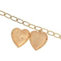 YELLOW GOLD LOCKET BRACELET