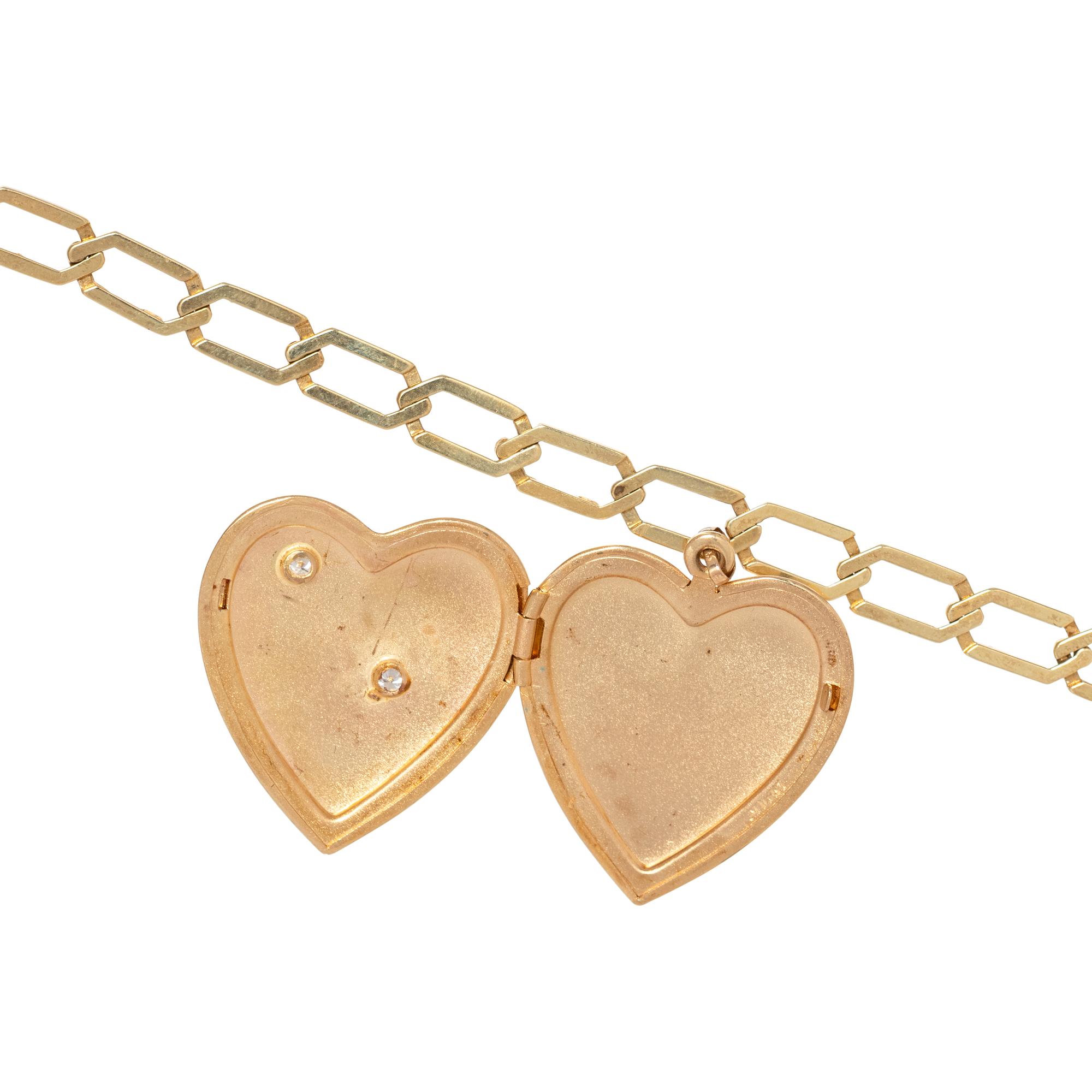 YELLOW GOLD LOCKET BRACELET