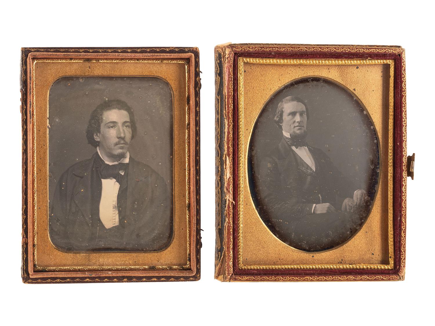 [EARLY PHOTOGRAPHY]. A group of 21 daguerreotype portraits of distinguished gentlemen of various ages, including: