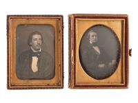 [EARLY PHOTOGRAPHY]. A group of 21 daguerreotype portraits of distinguished gentlemen of various ages, including: