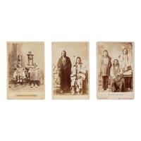 David F. Barry (American, 1854-1934) — Three Cabinet Cards of Plains Indians