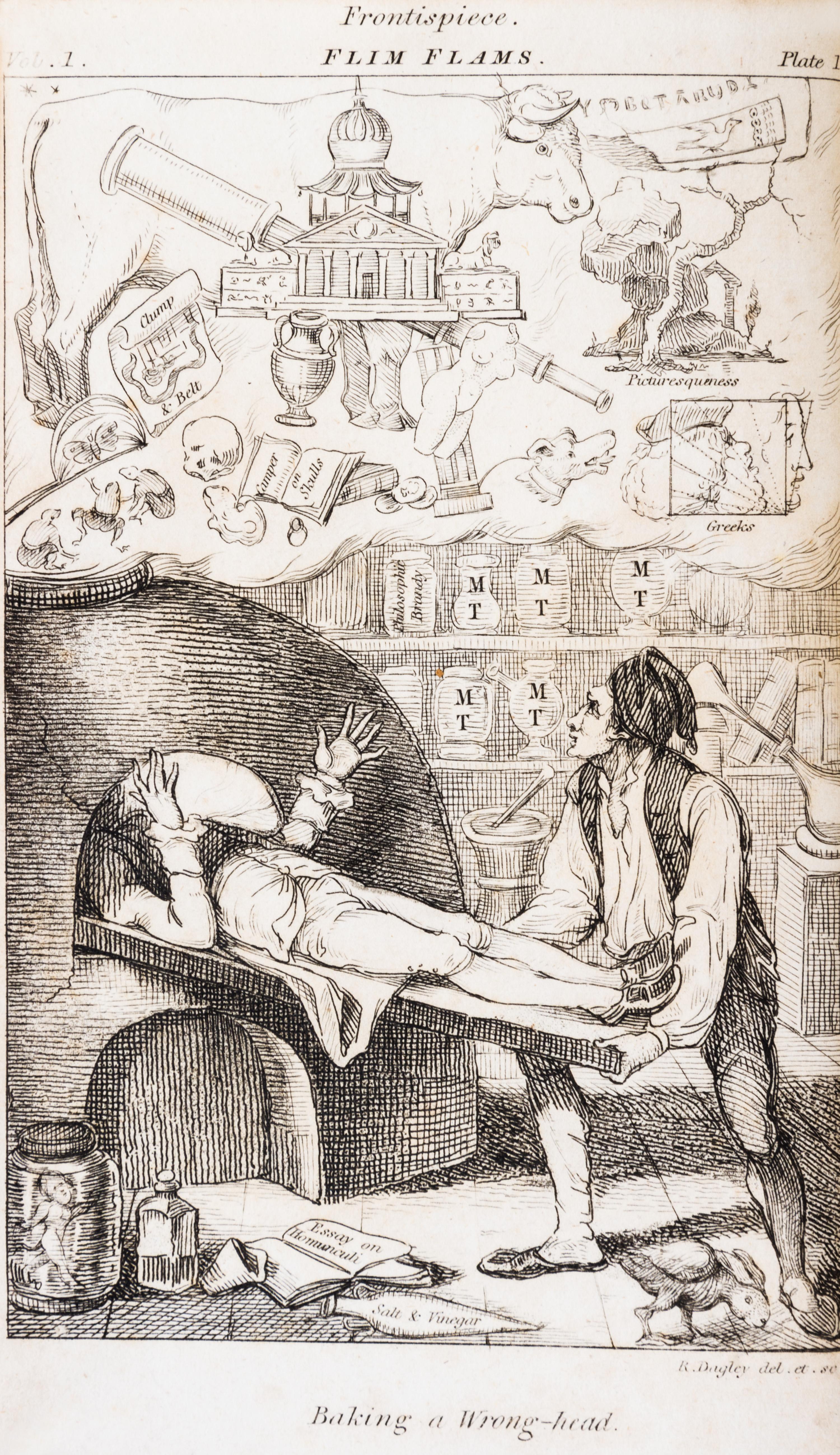 [D'ISRAELI, ISAAC] Flim-Flams!... London, 1806. 3 vols. Second edition, with 11 plates.