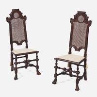 A pair of William & Mary caned beech side chairs Irish, circa 1690