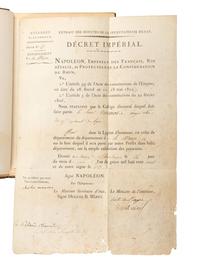 [BINDINGS] -- [BONAPARTE, Napoleon (1769-1821)]. [The Napoleon Series]. HAZLITT, William. Life of Napoleon Bonaparte . 12 volumes. -- BOURRIENNE, Louis Antoine Fauvelet de (1769-1834). Life of Napoleon Bonaparte . 8 volumes. -- JUNOT, Laure, Duchesse D'Abrantes (1784-1838). Memoirs of Madame Junot . 12 volumes. London: H.S. Nicols Co., n.d.