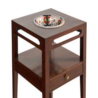 A Mahogany Wash Stand and Chinese Porcelain Bowl