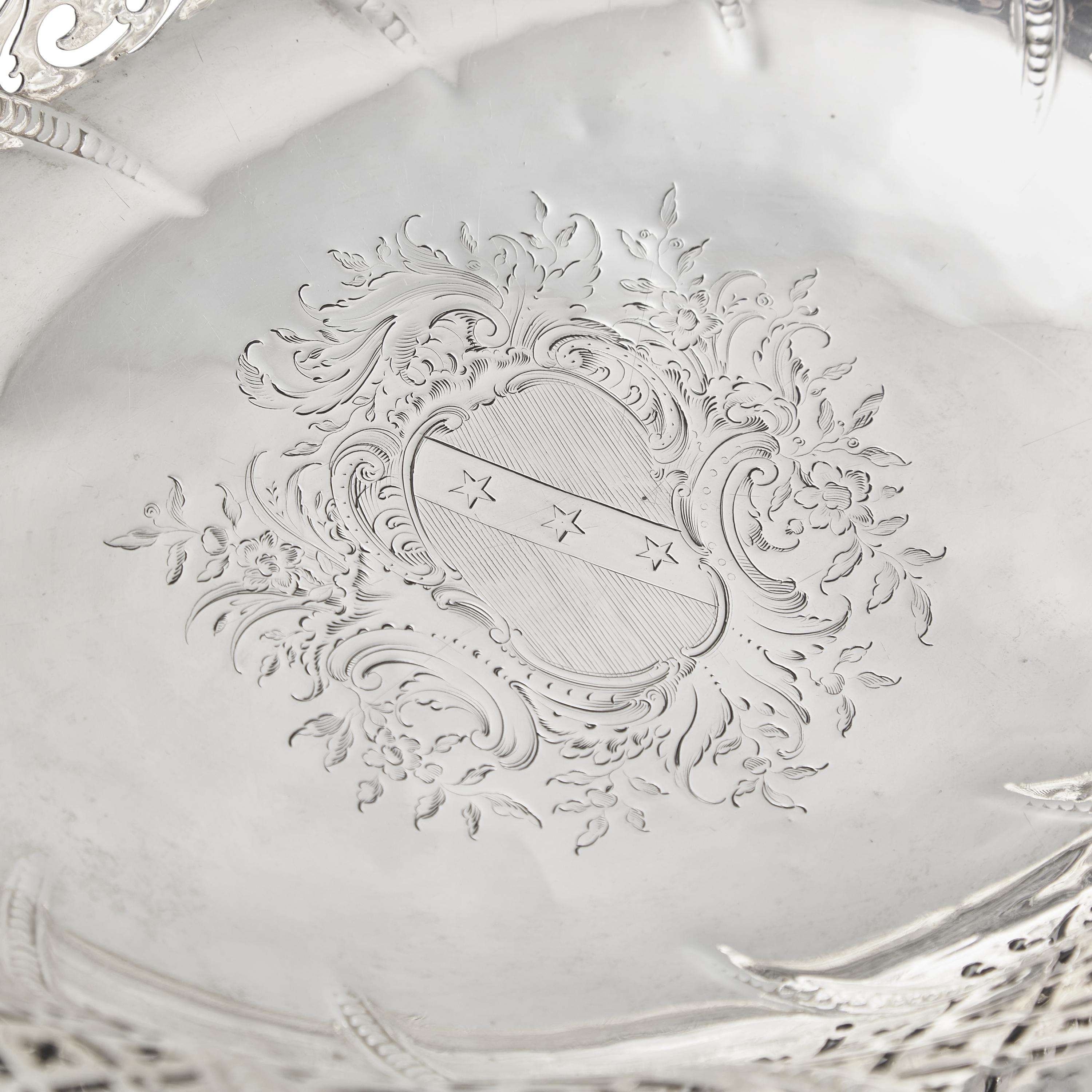 A George III Pierced and Engraved Silver Cake Basket