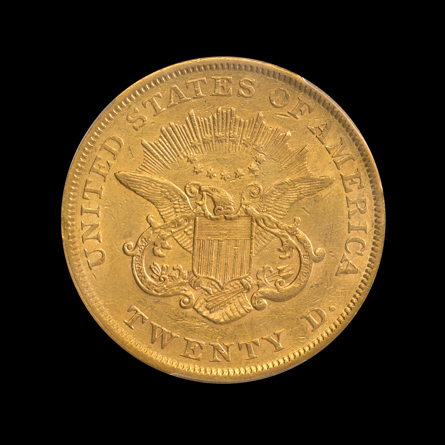 A United States 1853/'2' Liberty Head $20 Gold Coin