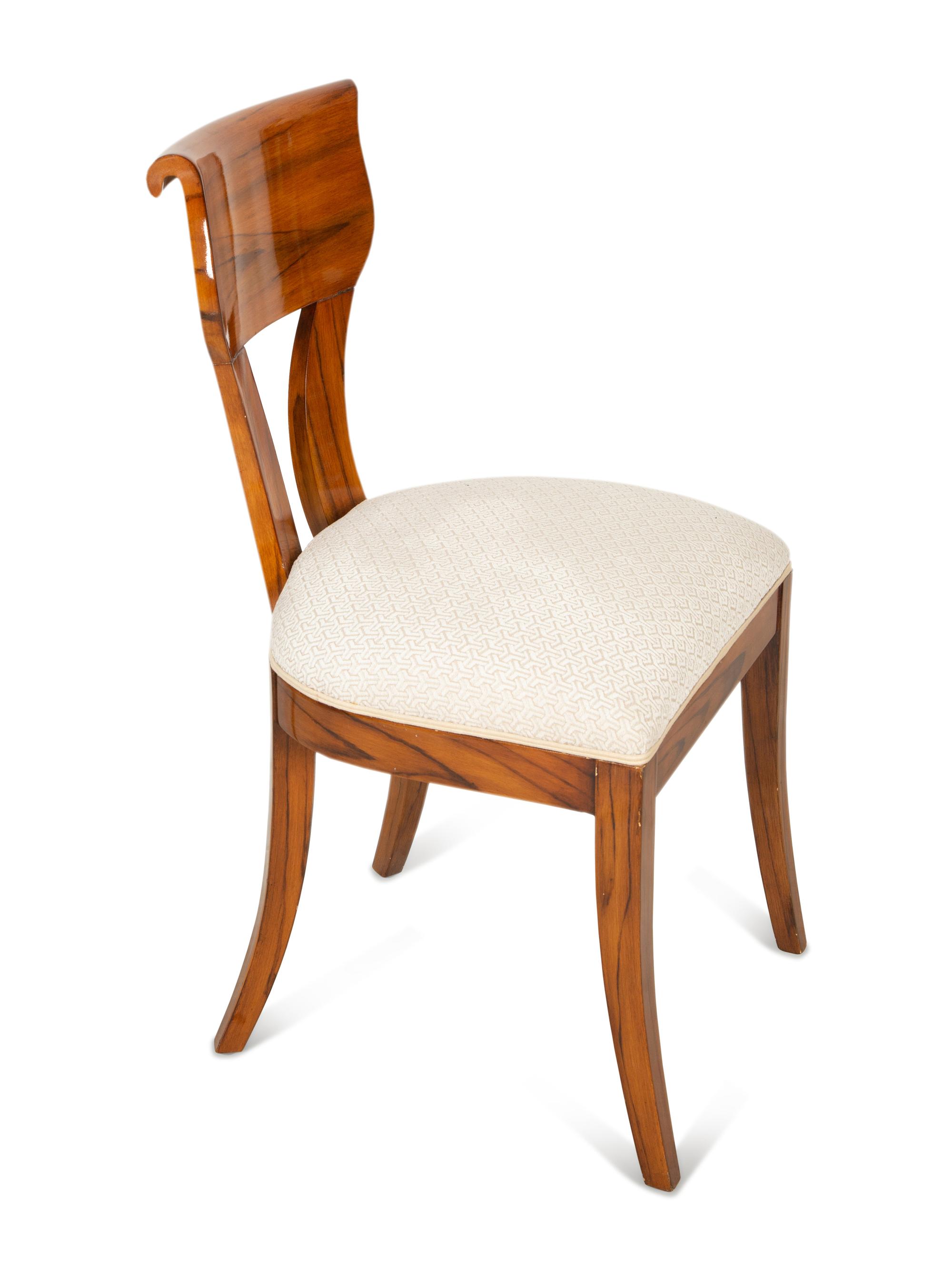 A Set of Four Biedermeier Style Dining Chairs