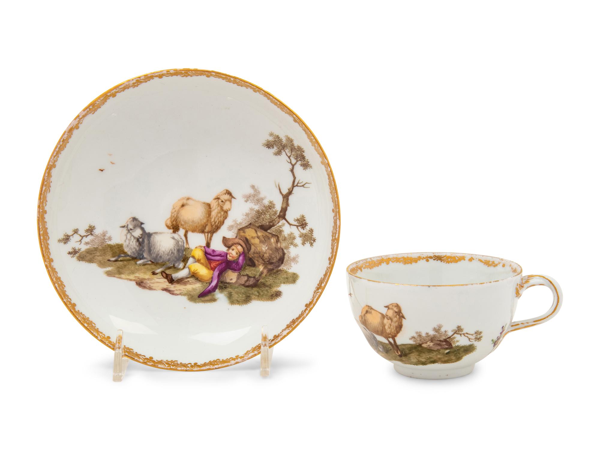 A Meissen Porcelain Cup and Saucer