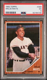 A 1962 Topps Willie Mays Baseball Card No. 300 (PSA 5 EX)