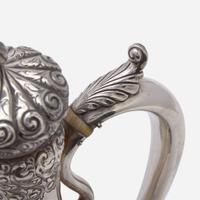 A sterling silver repoussé after-dinner coffeepot Durgin, Concord, NH, late 19th century