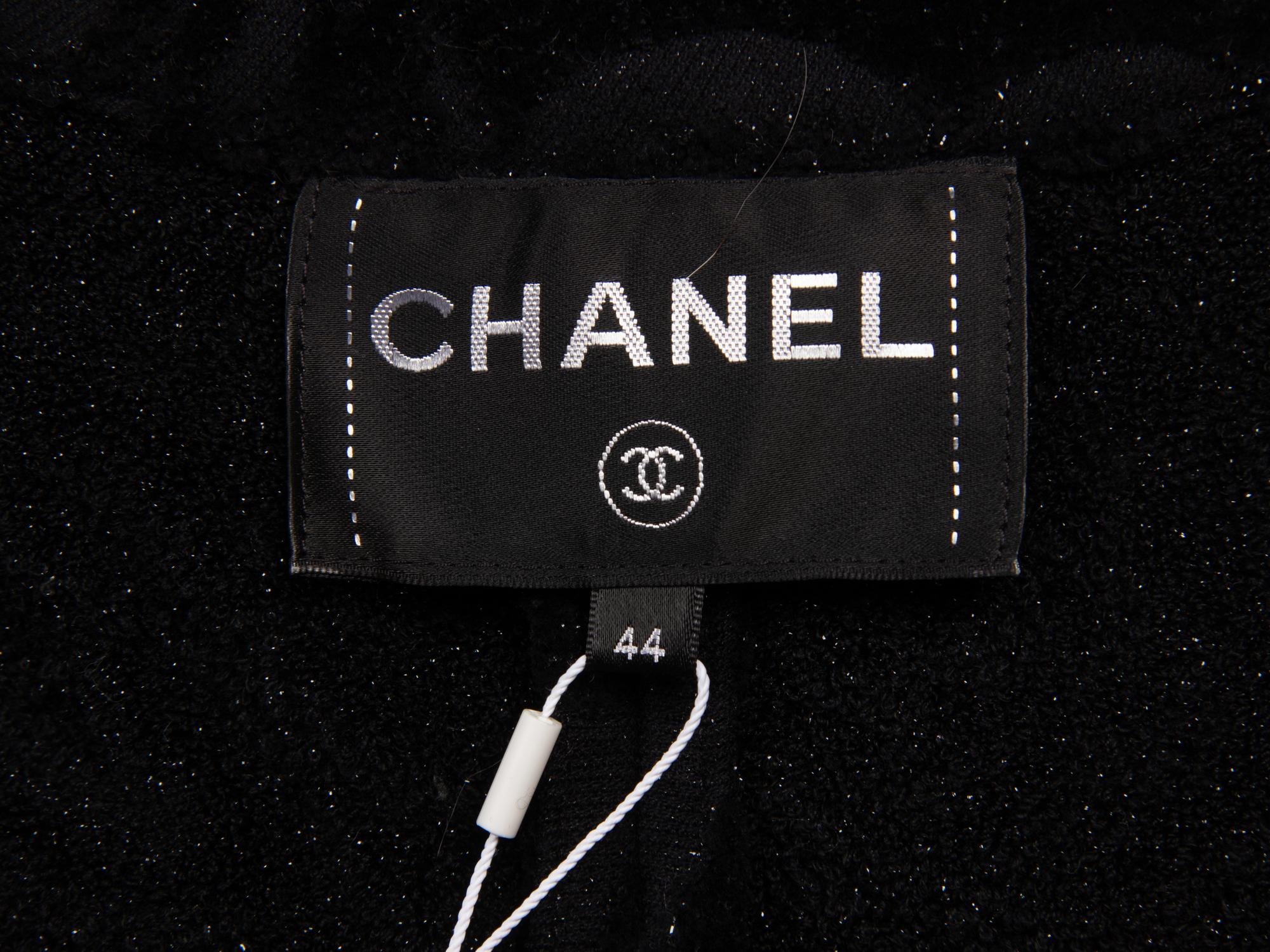 Chanel, Black Cut Terrycloth Jacket