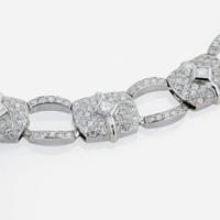An 18K, white gold and diamond necklace Carelle