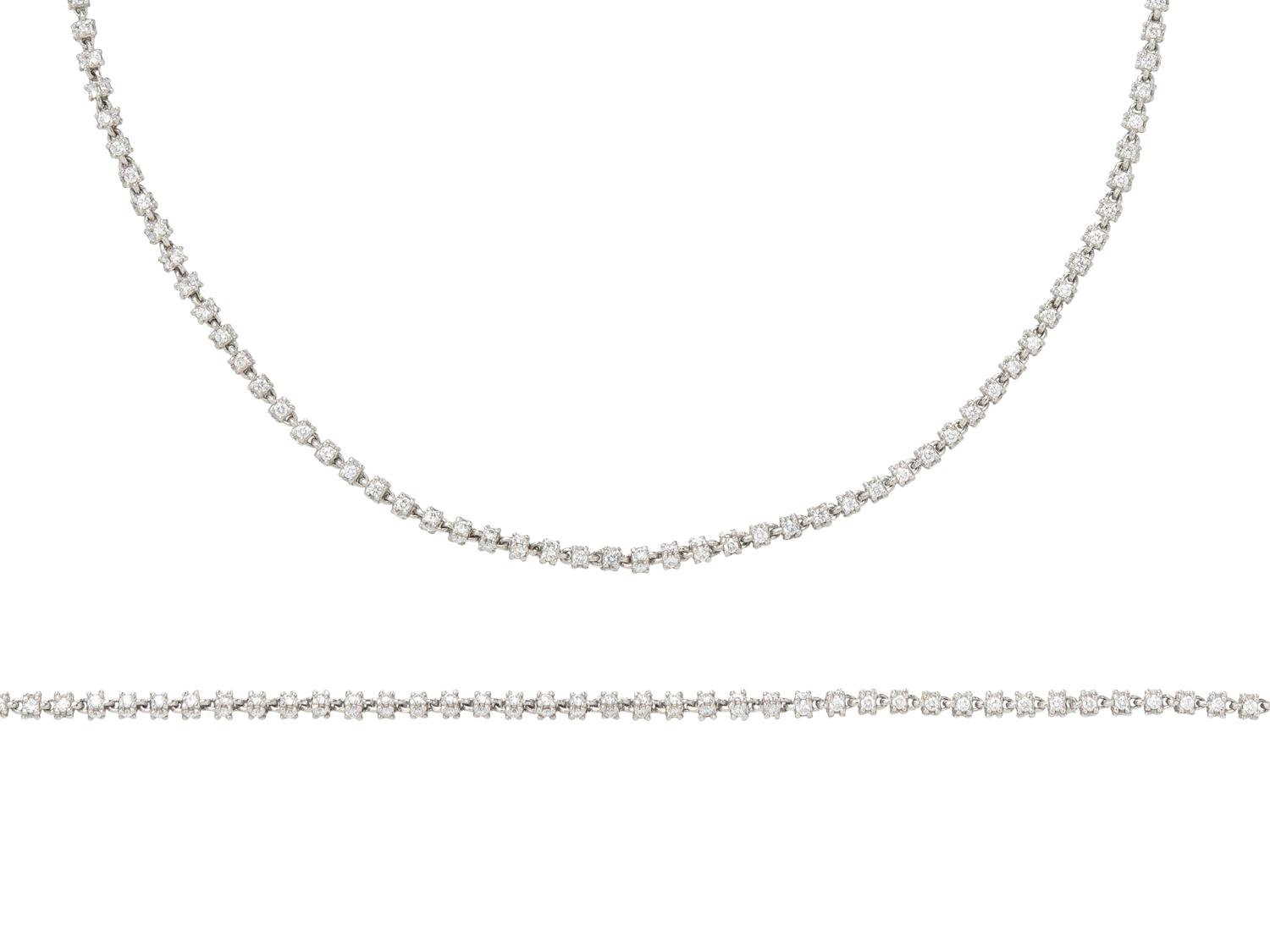 PAUL MORELLI, CONVERTIBLE DIAMOND NECKLACE AND BRACELET