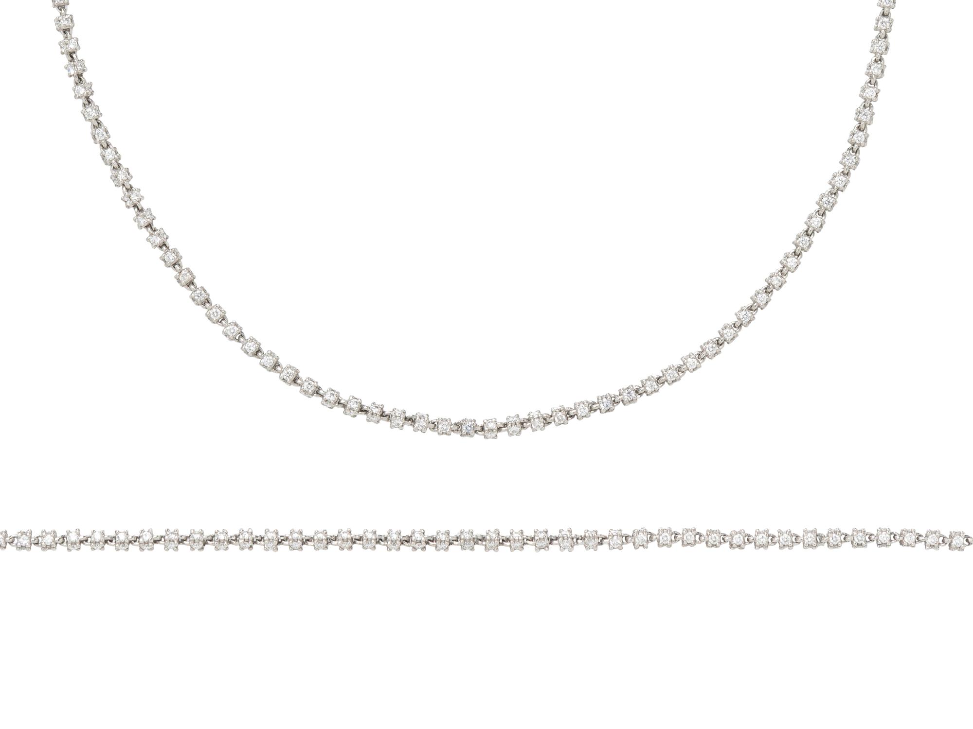 PAUL MORELLI, CONVERTIBLE DIAMOND NECKLACE AND BRACELET
