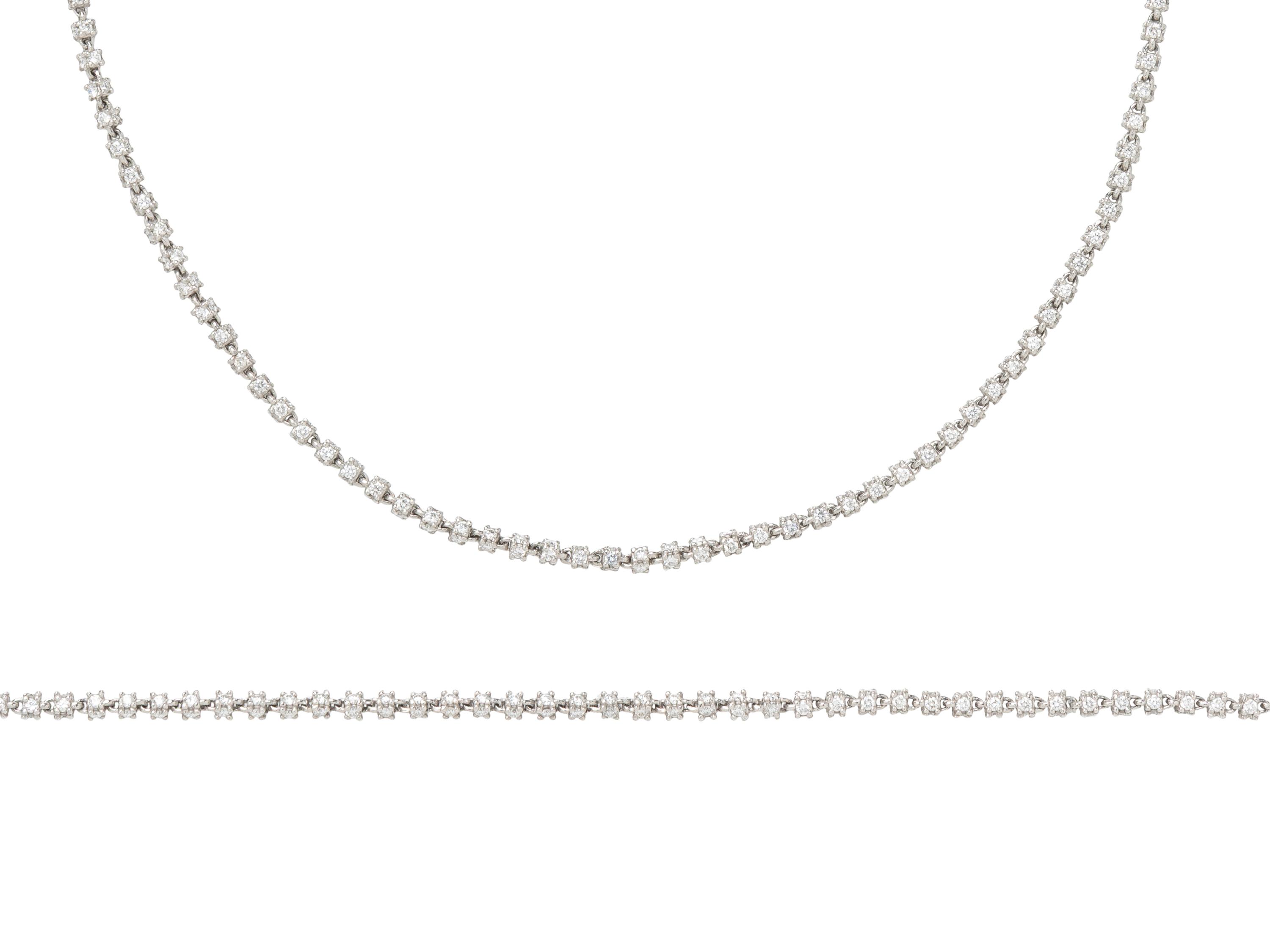 PAUL MORELLI, CONVERTIBLE DIAMOND NECKLACE AND BRACELET