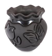 Carved Jar, with Butterflies and Tulips