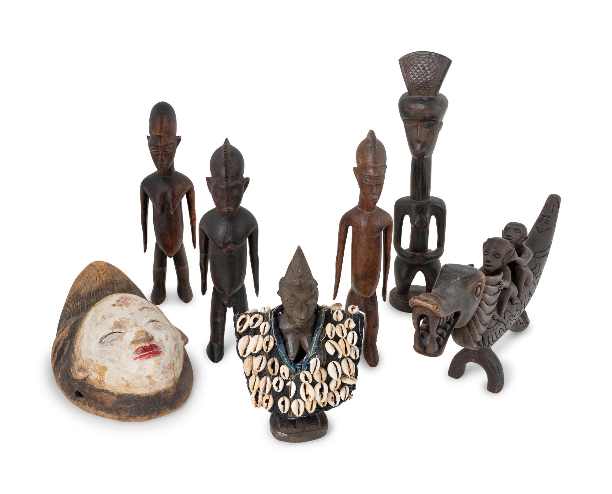 Seven African Sculptures