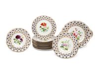 A Grainger Worcester Porcelain Dessert Service