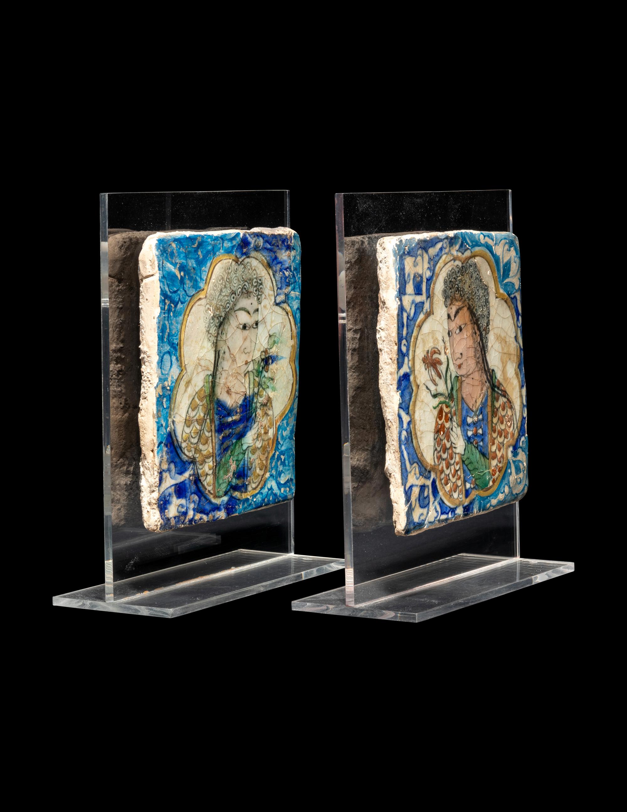 Two Persian Pottery Tiles
